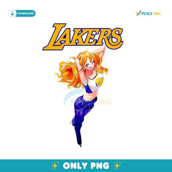 Nami One Piece Los Angeles Lakers Basketball Png