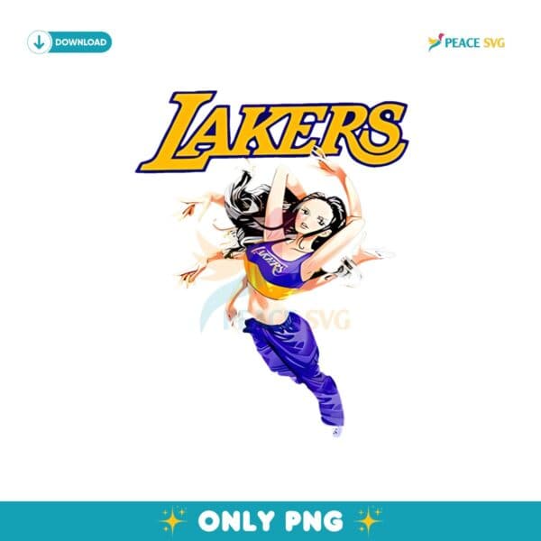 Nico Robin One Piece x Los Angeles Lakers Basketball Png