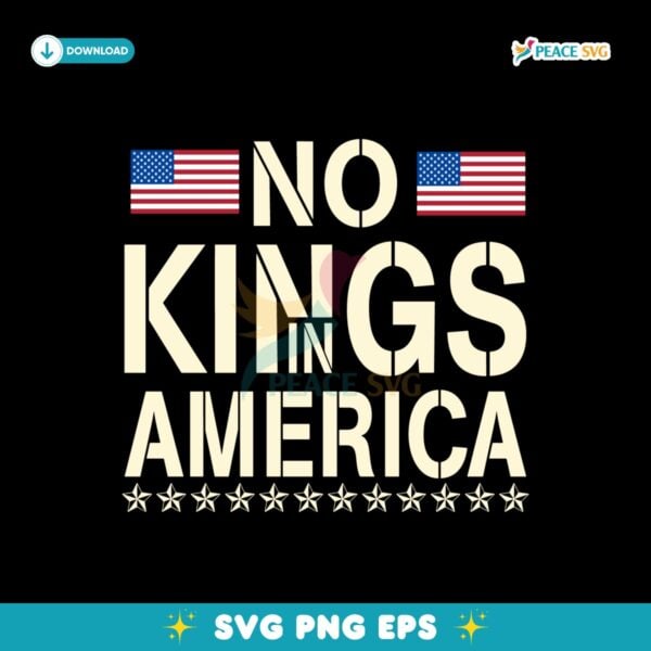 No Kings In America Democracy United States Svg