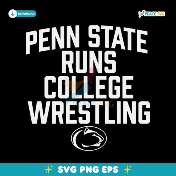 Penn State Runs College Wrestling SVG