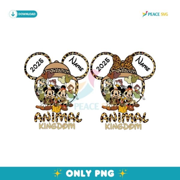 Personalized Animal Kingdom Mickey And Friends PNG