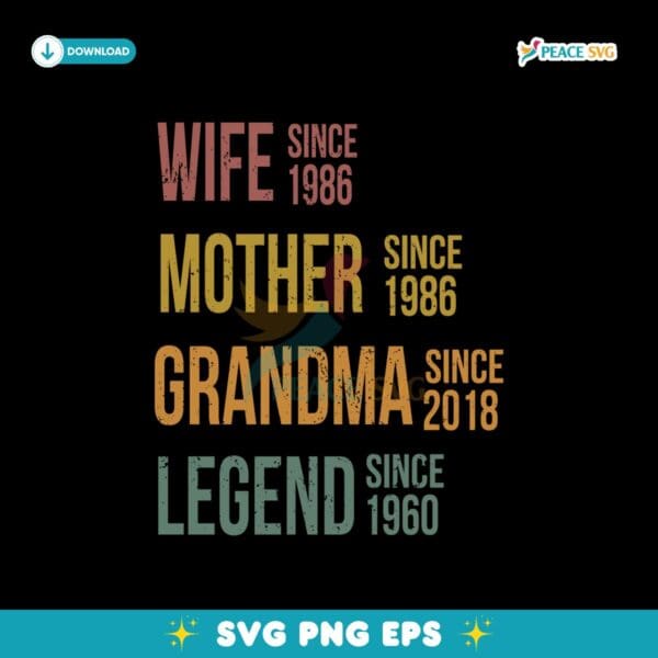 Personalized Wife Mother Grandma Legend Svg