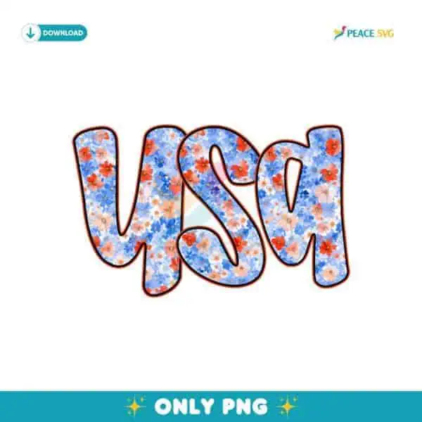 Retro America  Floral Coquette Usa PNG