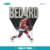 Retro Bedard Chicago Hockey Player PNG