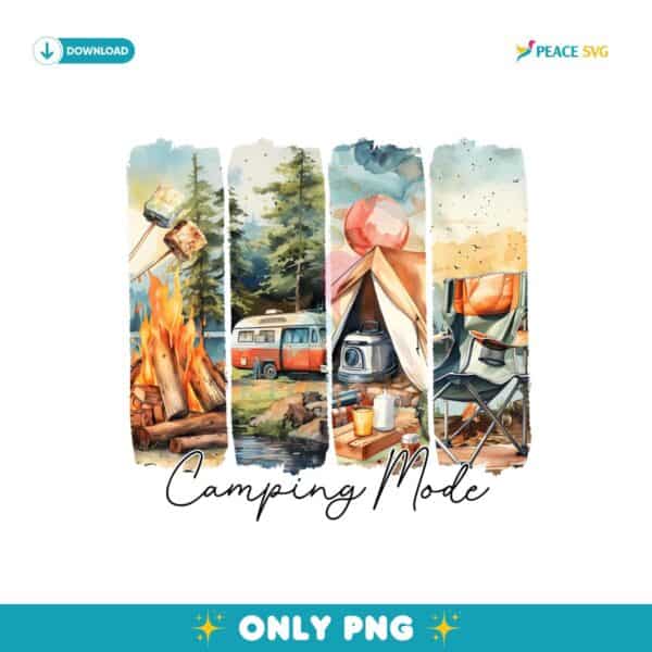 Retro Camping Mode Summer Family Adventure Png