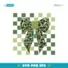 Retro Coquette Bow Checkered St Paddys Day Svg