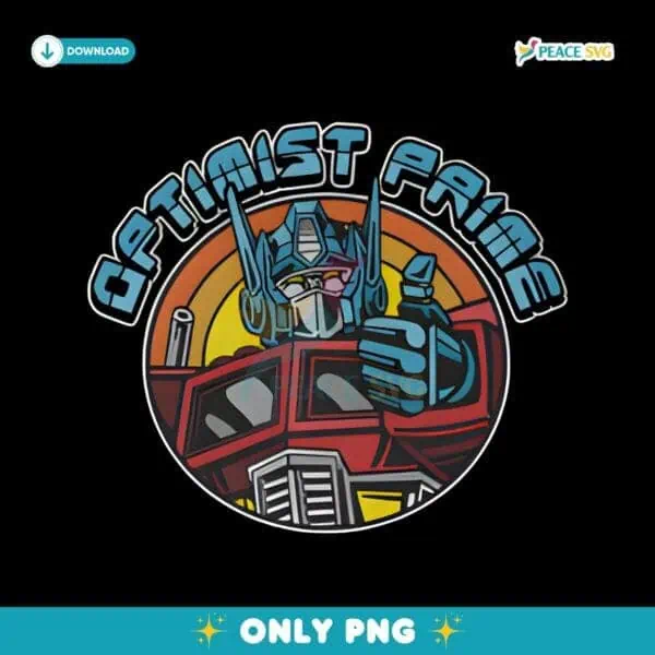 Retro Optimus Prime Thumbs Up PNG