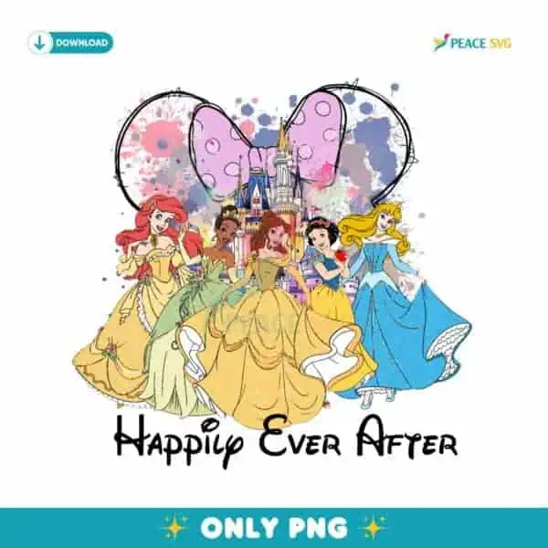Retro Princess Happily Ever After PNG