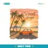 Retro Summer Beach Chasing Sunsets  PNG
