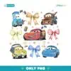 Retro Vintage Coquette Disney Cars PNG