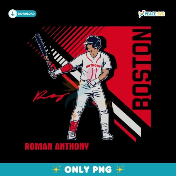 Roman Anthony Signature Boston Red Sox PNG