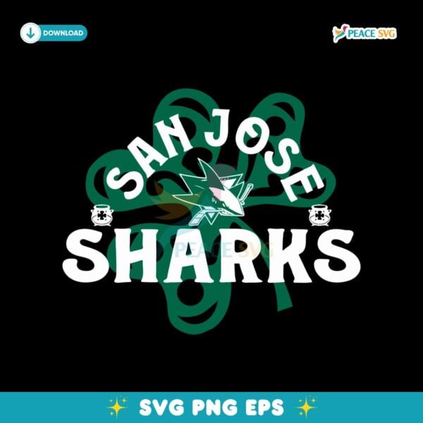 San Jose Sharks St Patricks Day Richmond Shamrock SVG