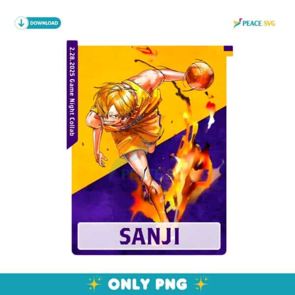 Sanji Los Angeles Lakers X One Piece PNG