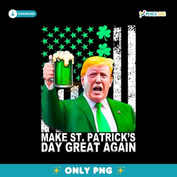 Shamrock Flag Trump Make St Patricks Day Great Again PNG