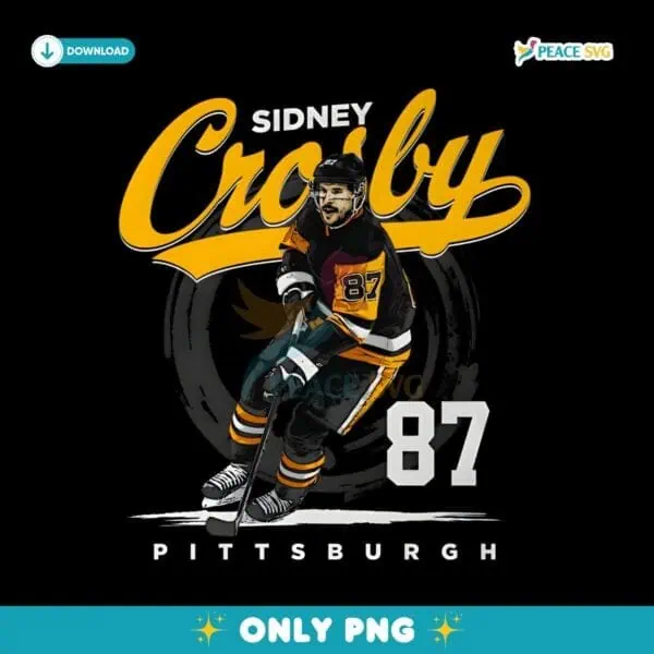 Sidney Crosby 87 Pittsburgh Penguins Hockey PNG