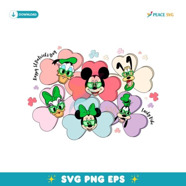 St Patrick Day Mickey Minnie And Friends SVG