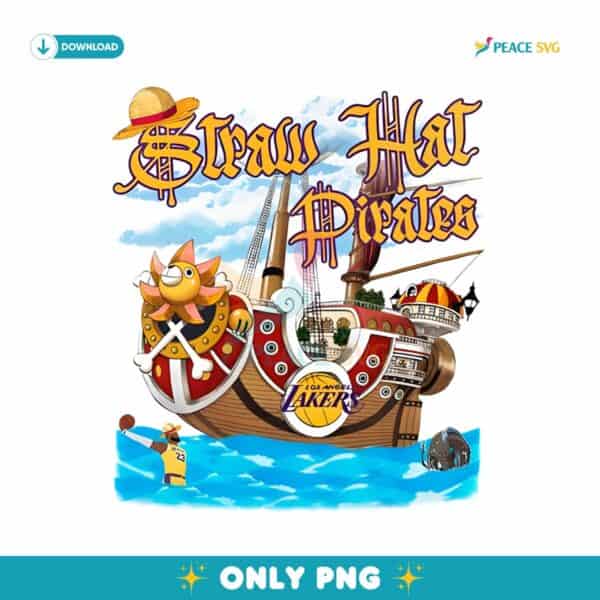 Straw Hat Pirates Los Angeles Lakers X One Piece PNG