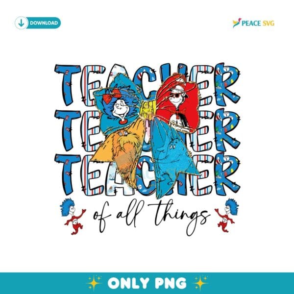 Teacher Of All Things Read Across America PNG