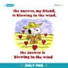 The Answer My Friend Is Blowing In The Wind Snoopy PNG