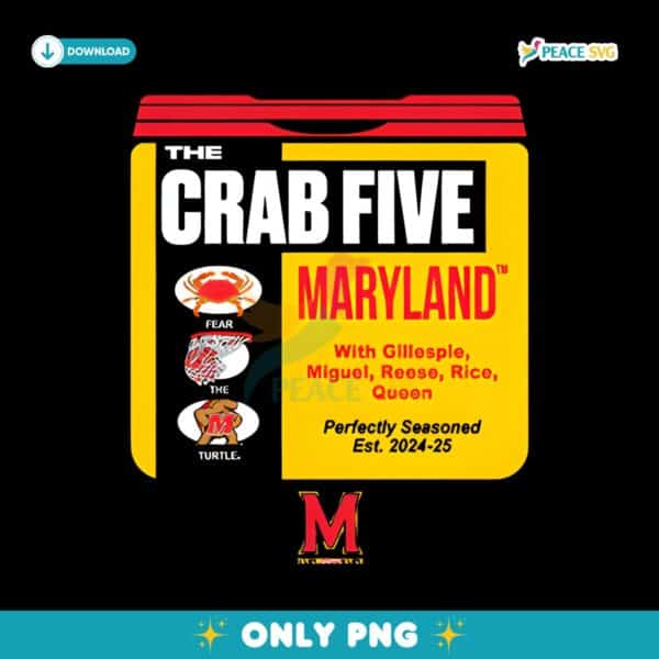 The Crab Five Maryland Basketball PNG