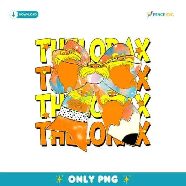 The Lorax Coquette Bow Dr Seuss PNG