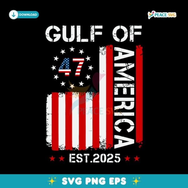 Trump Gulf Of America 47 Est 2025 SVG