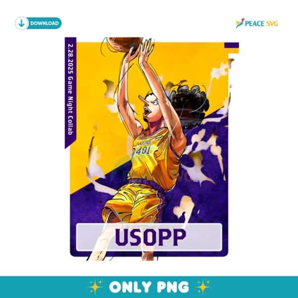 Usopp Los Angeles Lakers X One Piece PNG