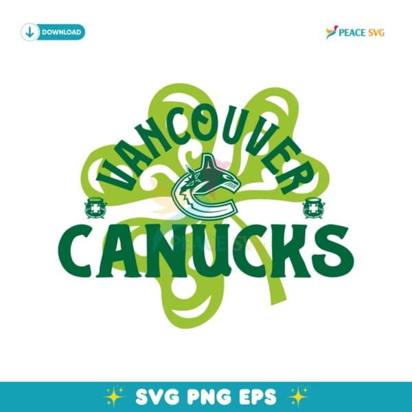 Vancouver Canucks St Patricks Day Richmond Shamrock SVG