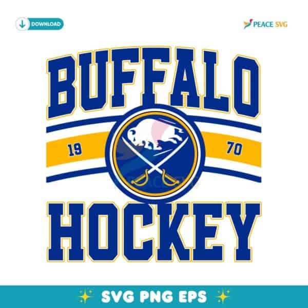 Vintage Buffalo Sabres Hockey Logo 1970 SVG