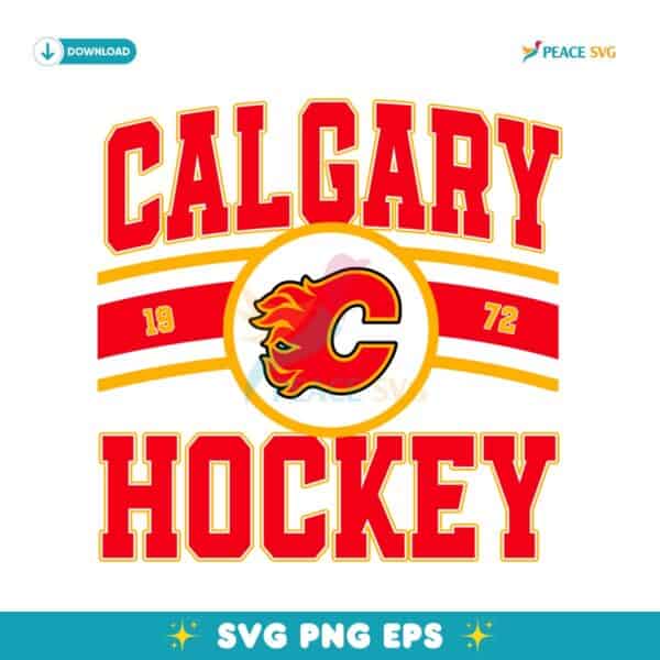 Vintage Calgary Flames Hockey Logo 1972 SVG