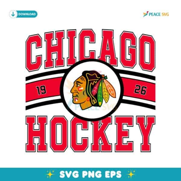 Vintage Chicago Blackhawk Hockey Logo 1926 SVG