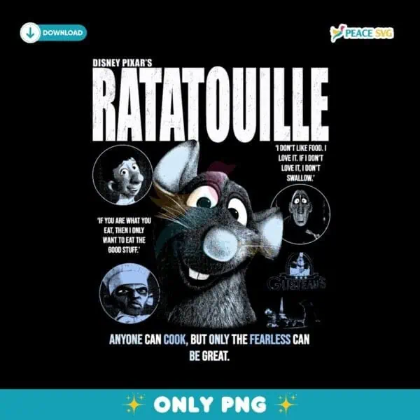 Vintage Disney Pixars Ratatouille Anyone Can Cook PNG