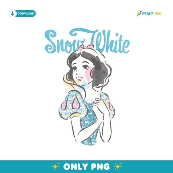 Vintage Disney Snow White Pastel Color PNG