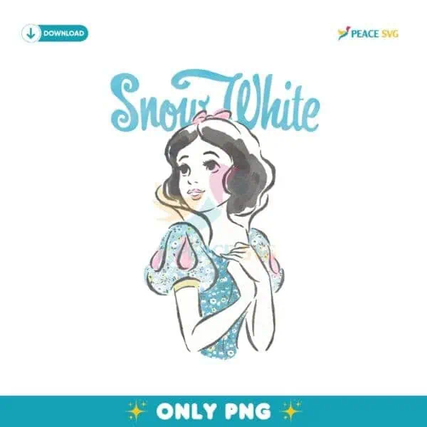 Vintage Disney Snow White Pastel Color PNG