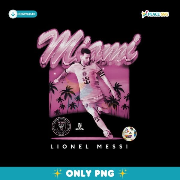 Vintage Lionel Messi Black Inter Miami CF 2025 Png