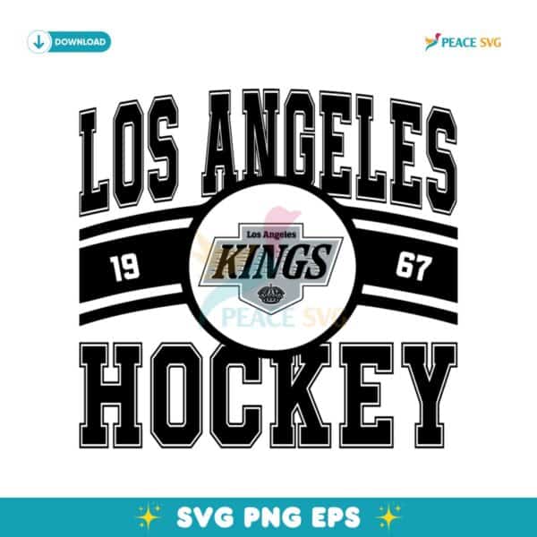 Vintage Los Angeles Kings Hockey Logo 1967 SVG