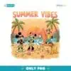 Vintage Mickey And Friends In Summer PNG