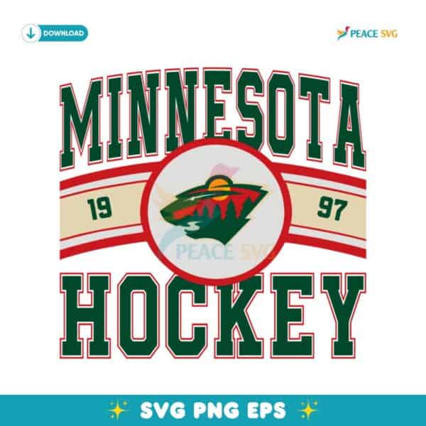 Vintage Minnesota Wild Hockey Logo 1997 SVG