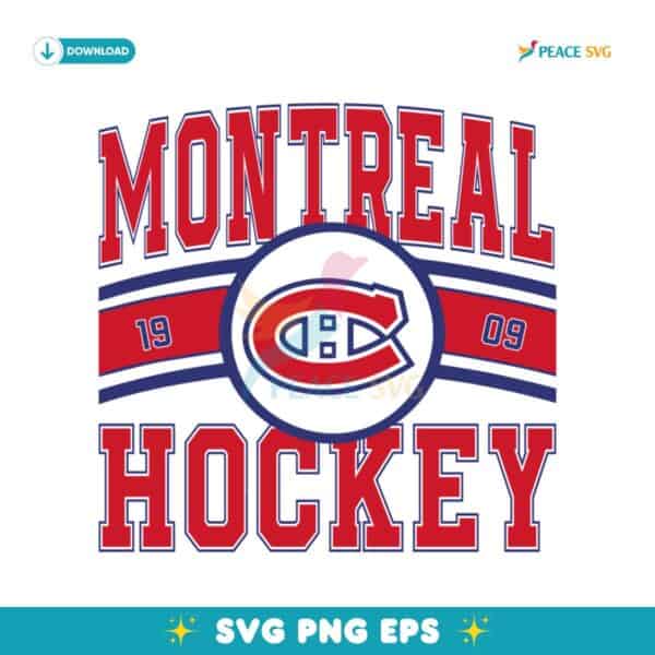 Vintage Montreal Canadiens Hockey Logo 1909 SVG