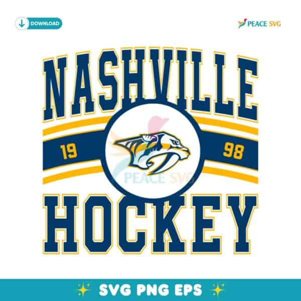 Vintage Nashville Predators Hockey Logo 1998 SVG