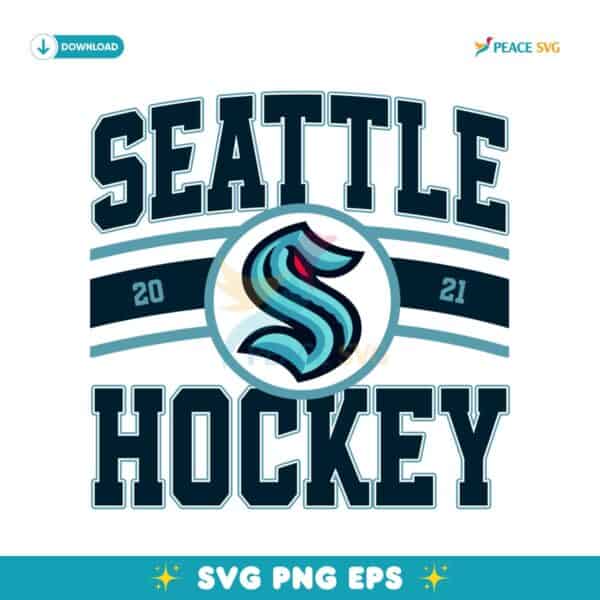 Vintage Seattle Kraken Hockey Logo 2021 SVG