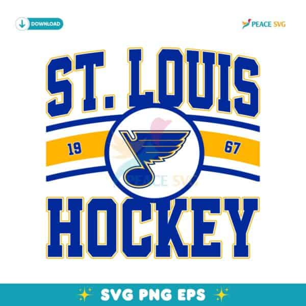 Vintage St Louis Blues Hockey Logo 1967 SVG