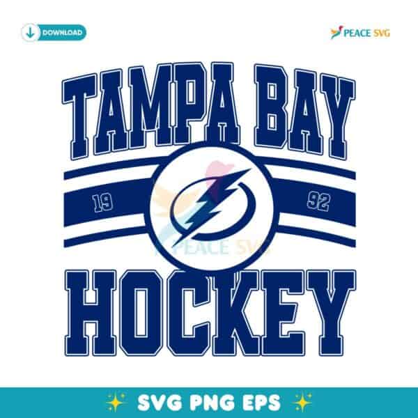 Vintage Tampa Bay Lightning Hockey Logo 1992 SVG