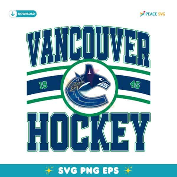 Vintage Vancouver Canucks Hockey Logo 1945 SVG