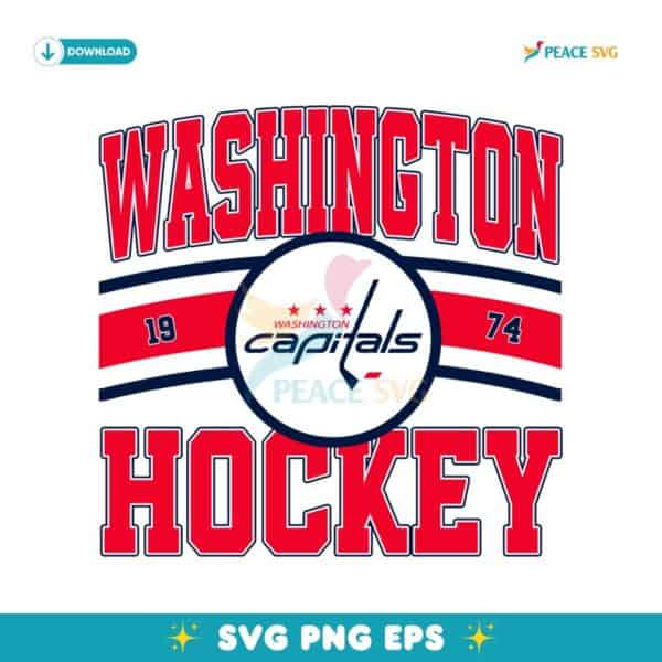 Vintage Washington Capitals Hockey Logo 1974 SVG