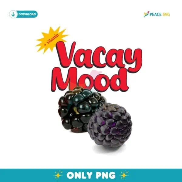 Vitamin Vacay Mood Black Raspberry PNG
