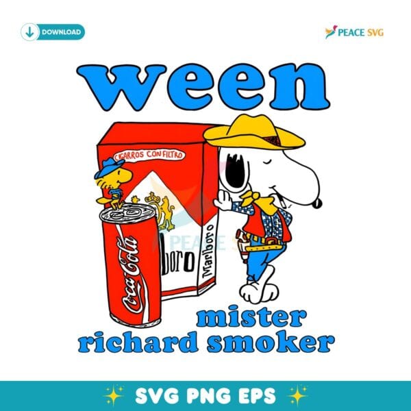 Ween Mister Richard Smoker Snoopy Cowboy SVG