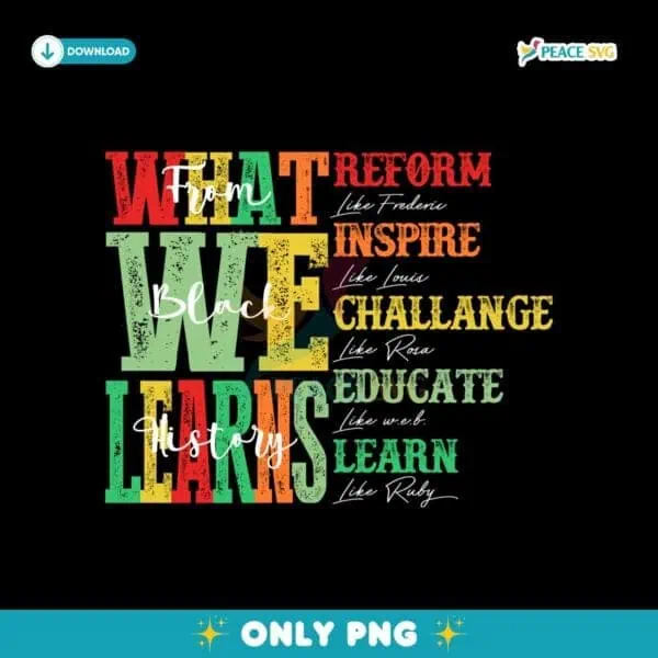 What We Learn From Black History PNG