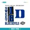 2025 Ncaa Womens Sweet 16 Duke Blue Devils Basketball SVG