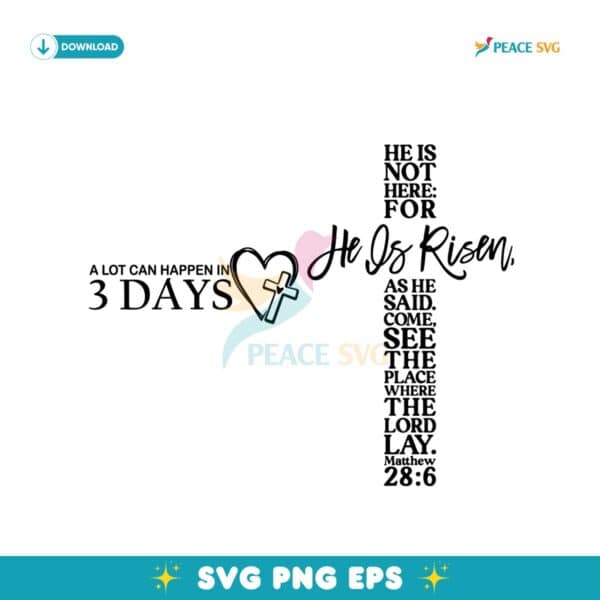 A Lot Can Happen In 3 Days He Is Not Here Svg